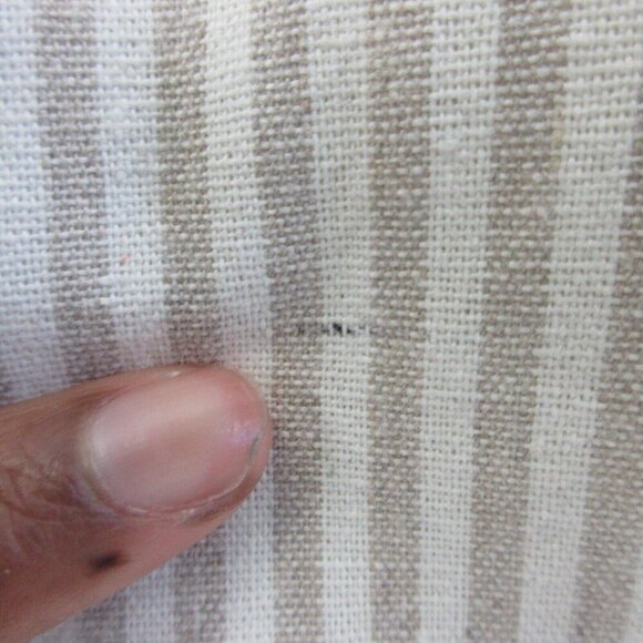 Johnny Was Jade Ciana Paper Bag Short Women L Beige Stripe Linen Cotton Belt 261 - Picture 5 of 10